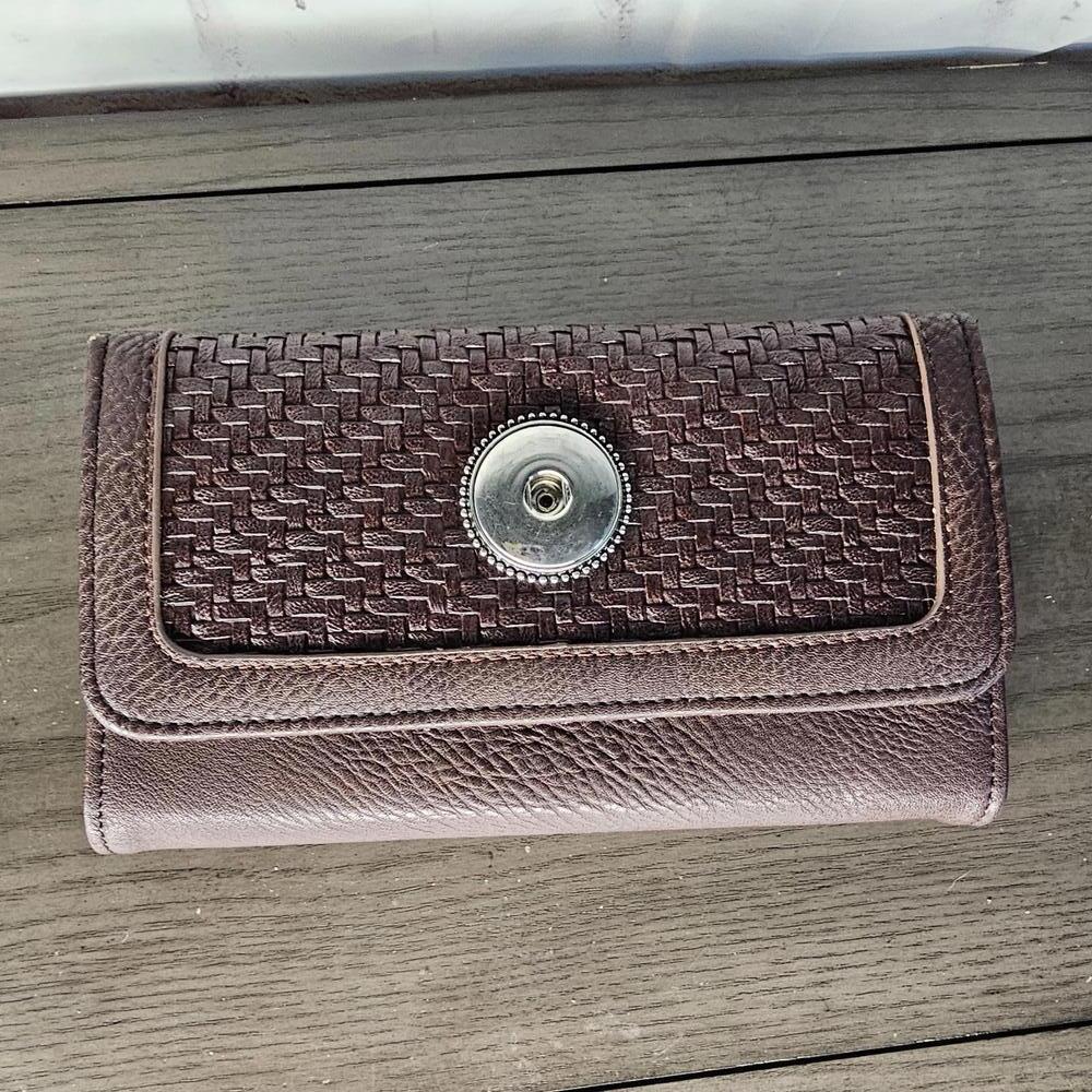Magnolia and Vine Brown Snap Wallet